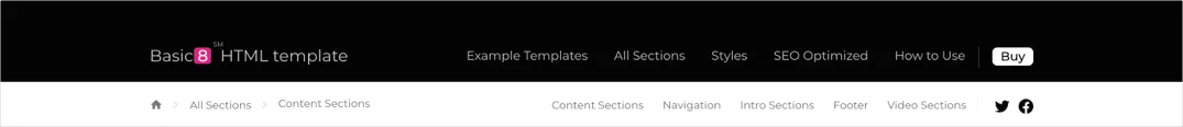 Black and White Website Navigation